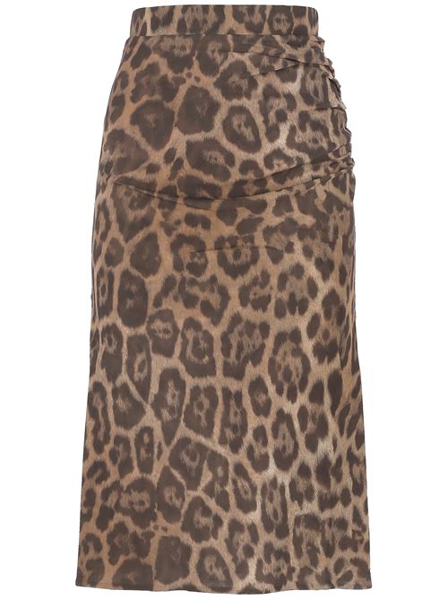 Brown leopard print skirt STELLA MC CARTNEY | 6J03583SPZ642203